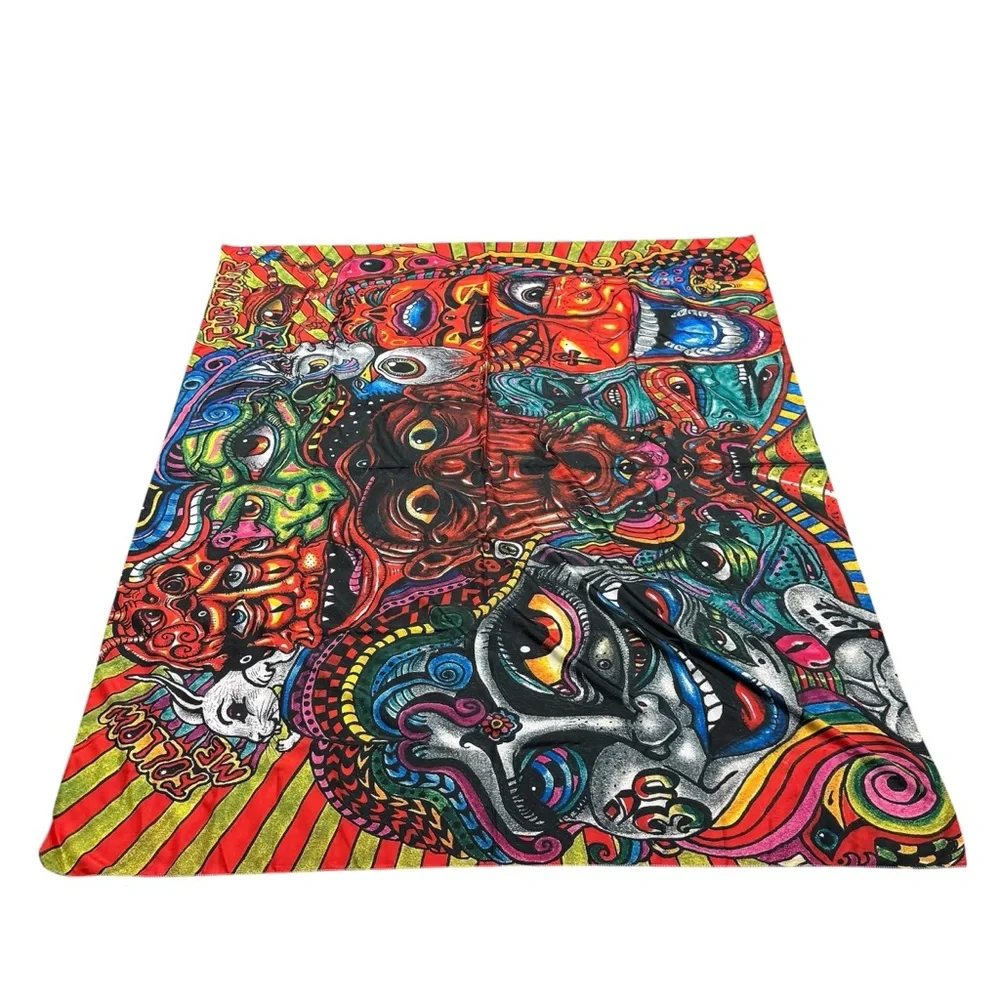 TRIPPY PSYCHEDELIC ACID POSTER ABSTRACT EYES WIERD WALL ART PRINT Tapestry